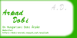 arpad dobi business card