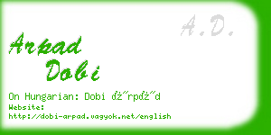 arpad dobi business card